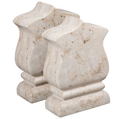 Alcott Hill Natural Champagne Marble Bookends Set of 2