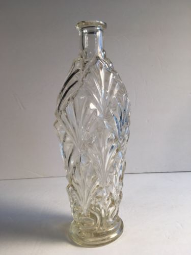 Art Deco Glass Bottle Made In Italy