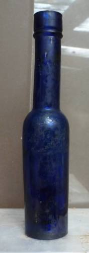 SUNROOM DECORATOR BOTTLE-Dark Cobalt Utility-Long Neck-1890s