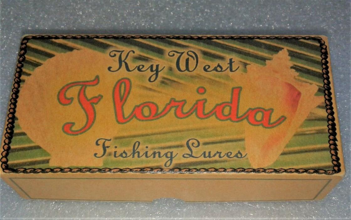 Key West fishing lure box use as Florida beach house cabin decoration #2