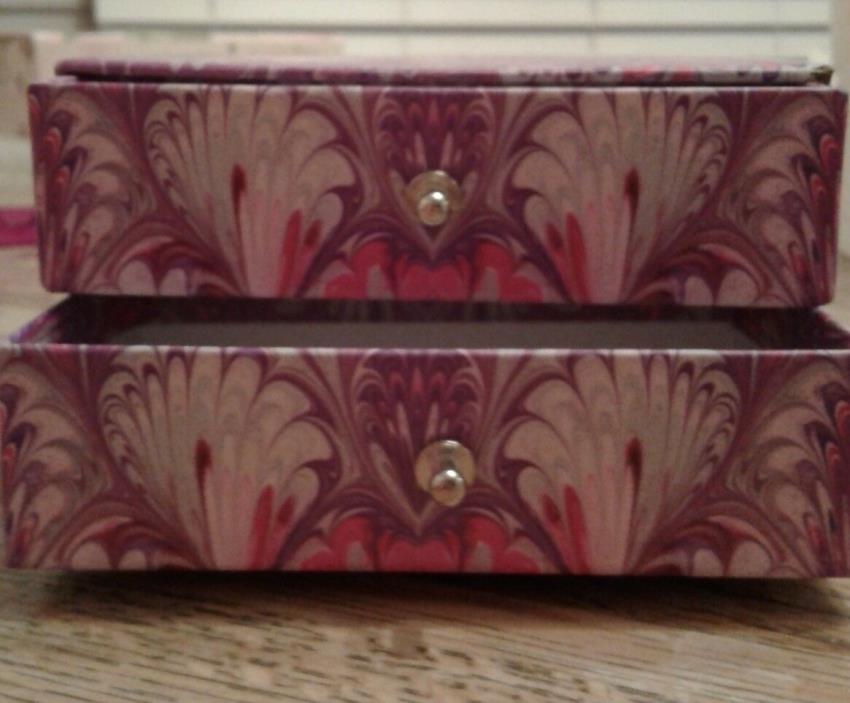 Small desktop decorative box with two drawers