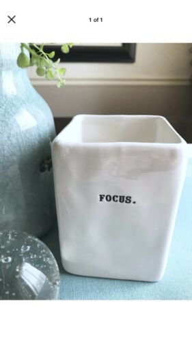 New Rae Dunn FOCUS Desk Accessory & Pen Pencil Organizer Magenta