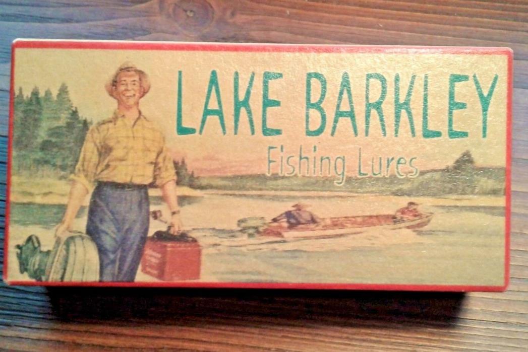 Lake Barkley fishing lure box Kentucky lake house use as cabin decoration