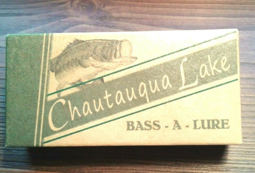 Chautauqua Lake fishing lure box Jamestown New York use as camp cabin decor
