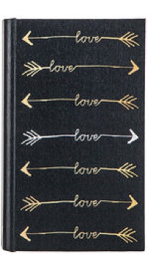 Arrows Hidden Book Box Storage Faux Love Gift Secret - Black, White & Gold