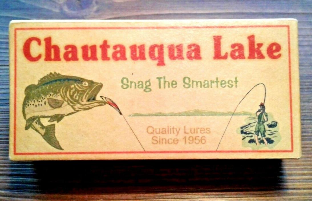 Chautauqua Lake fishing lure box Lakewood New York use as lake house decoration