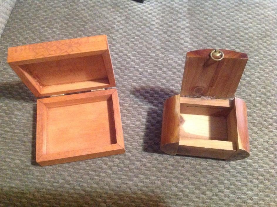 Handmade wooden boxes, small