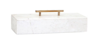 Imax 82507 Keely Marble Marble Lidded Box