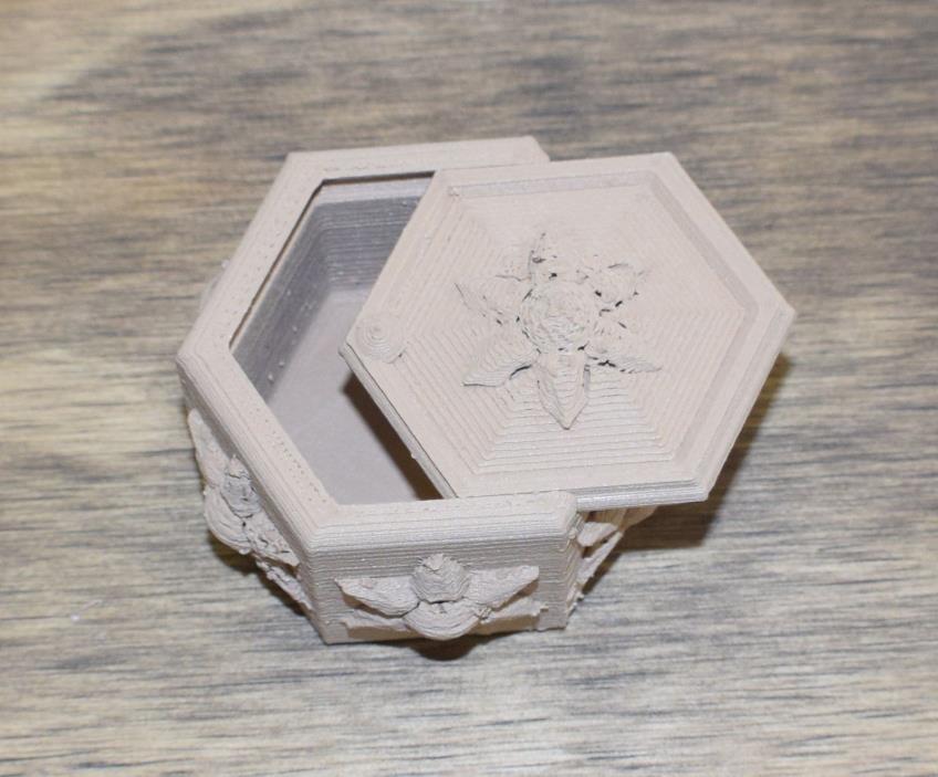 EDELWEISS BOX HOME DECOR JEWELRY RING BOX MULTI-USE 3D PRINTED MADE IN USA PR44