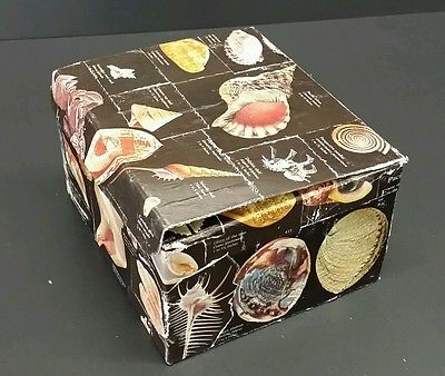 Collage Box for Stationary Recipe Cards Storage Handmade Vintage Paper Desk Deco