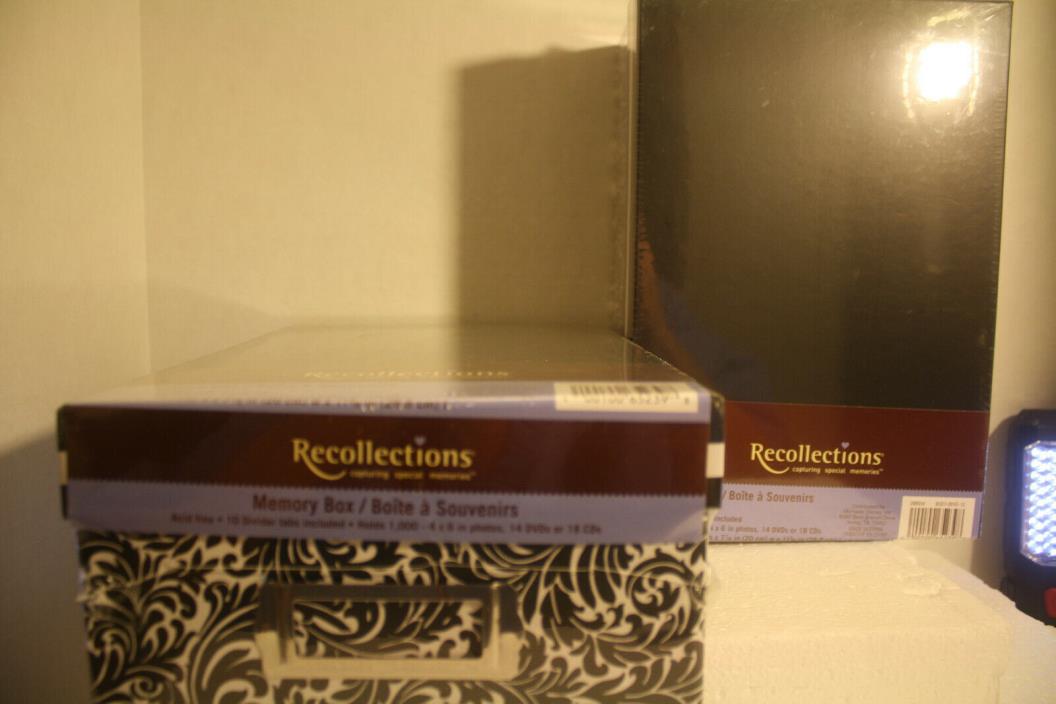 422 - Set of 2 Recollections Black and White Photo/Memory boxes - NIP