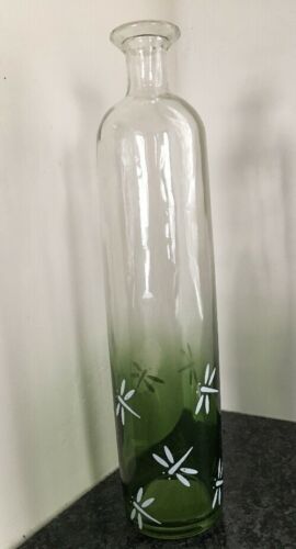 Tall Apothecary Style with Dragonflies Decorative Glass Bottle Jar