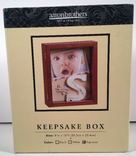 Keepsake Box 8” X 10” Espresso Aaron Brothers Collection NEW IN BOX