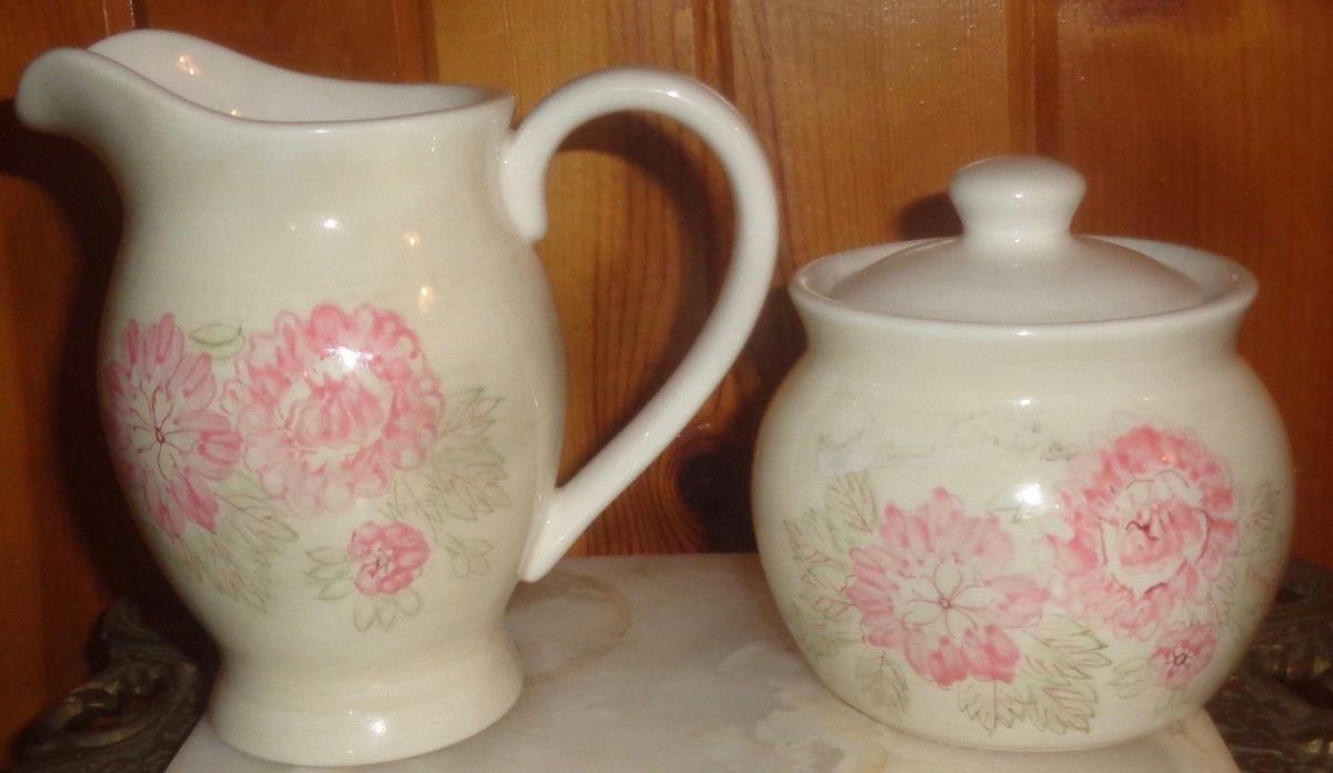 Nautica Pink Sands creamer and sugar bowl