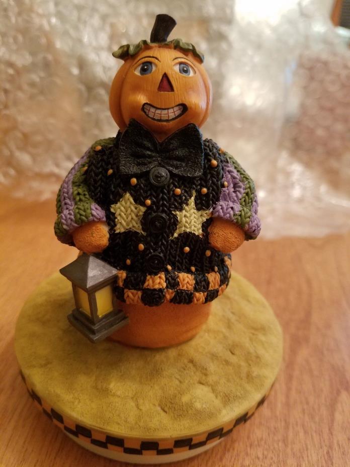 Boy Pumpkinhead Lantern Our America Halloween Candle Topper by Yankee Candle NIB