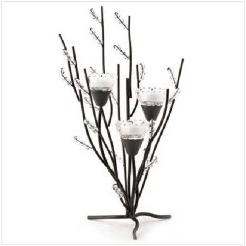 Icicle Crystal Ice Tree Branch Candelabra Tealight Candle Holder New 12055