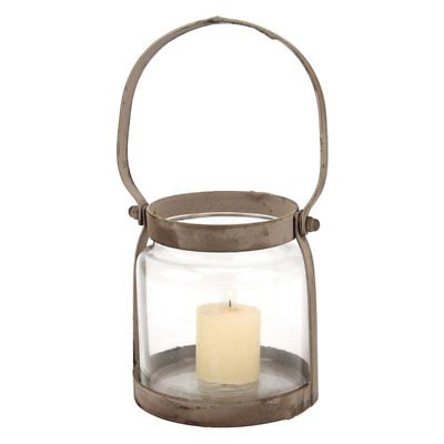 CKK Home Decor Rustic Metal Lantern, Brown