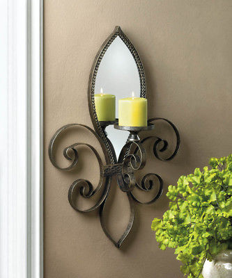 Zingz & Thingz Fleur-De-Lis Mirrored Wall Sconce