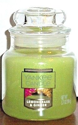 Yankee Candle LEMONGRASS & GINGER Small 3.7 oz Jar Candle ~ FREE SHIPPING