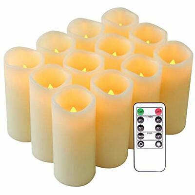 Eldnacele Flameless Candles Flickering Real Wax LED Battery Operated Set Of X