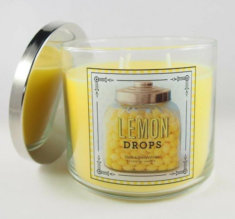 (1) Bath & Body Works Lemon Drops 3-wick Scented Candle 14.5oz