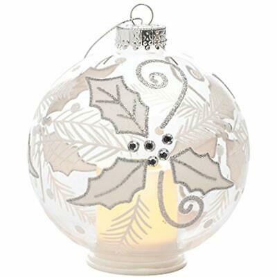 Sterno Home CG10172RDTR6 Candle Impressions 4-inch Glass Ornament Glitter Wrap 5
