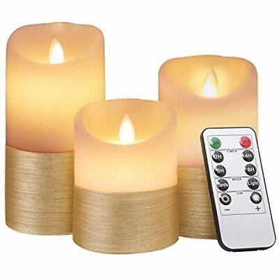 Flameless Candles, LED Flickering Set Of 3 Pack, 4" 5" 6" H / D, For