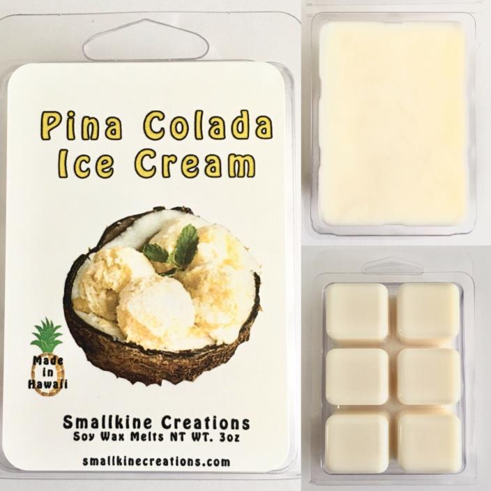 Pina Colada Ice Cream Scented Soy Wax Melts 3oz Hawaii