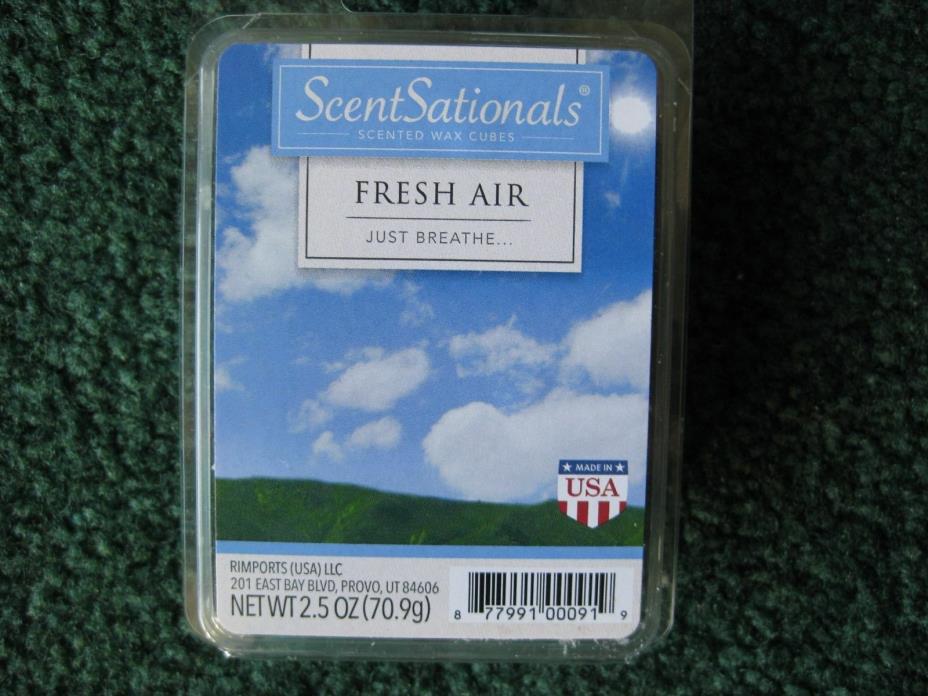 SCENTSATIONALS ~ FRESH AIR ~ WAX MELTS ~ WICKLESS CUBES ~ 6 CUBES