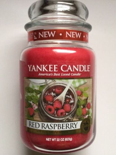 Yankee Candle RED RASPBERRY  22 OZ. LARGE JAR HTF FRUIT SCENT RETIRED
