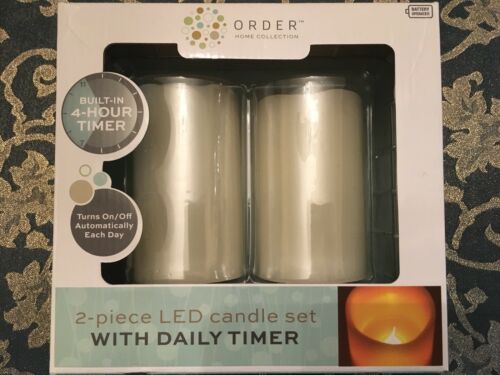 NIB LED Candle Set With Daily Timer