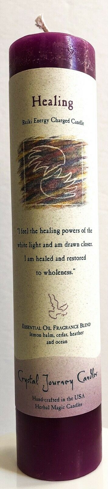 HEALING Crystal Journey Reiki Energy Candle Herbal Magic Pillar - Free Ship