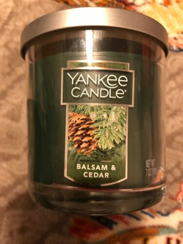 Yankee Candle Balsam & Cedar 7 Oz. Tumbler Jar Candle New
