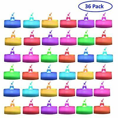 Color Changing Slowly Tealight Candles 36 Pcs LED Battery Operated With Long