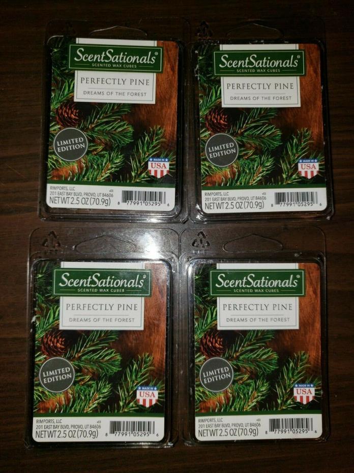 Scentsationals Ltd Edition Perfectly Pine Wax Cube Melts 4 packs of 6 cubes=24