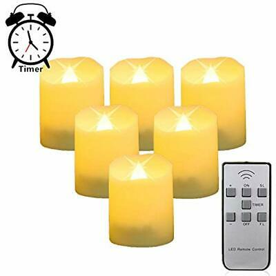 Timer LED Tea Lights Candles With Remote Control,Battery Operated Flicking Bluk