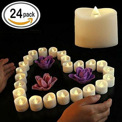 Flameless Candles,Battery Operated LED Tea Lights In Warm White Flickering For