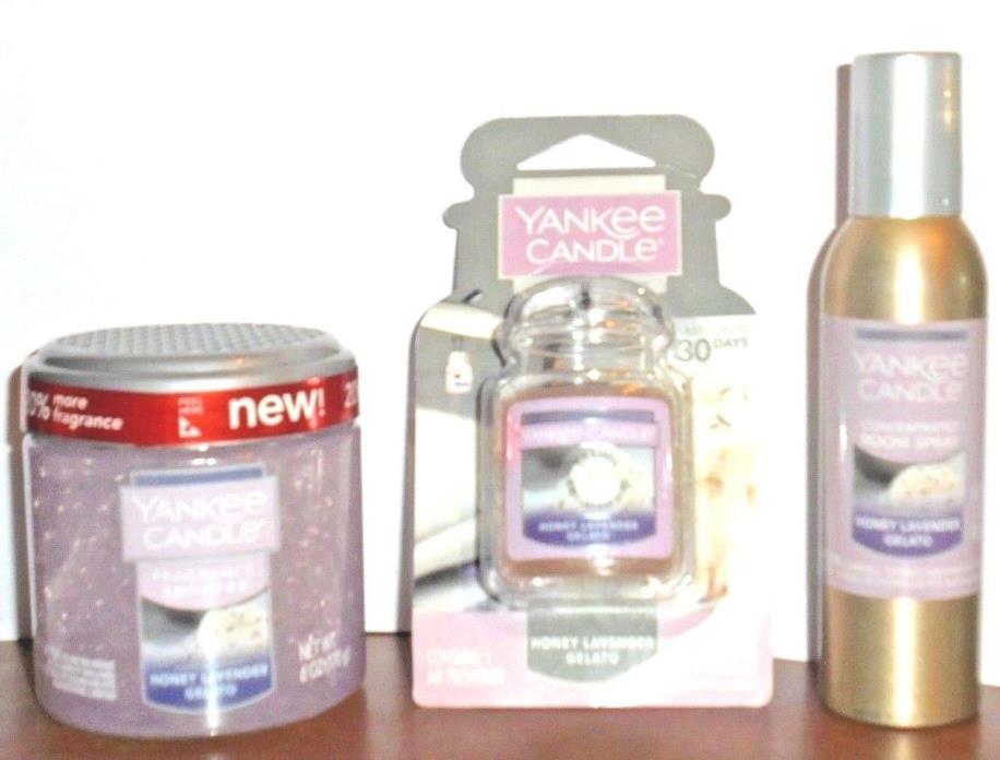 Yankee Candle HONEY LAVENDER GELATO Lot ~ FREE SHIPPING