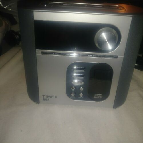 Timex T617S Dual Alarm Clock Radio CD Player Nature Sounds MP3 Line In Stereo