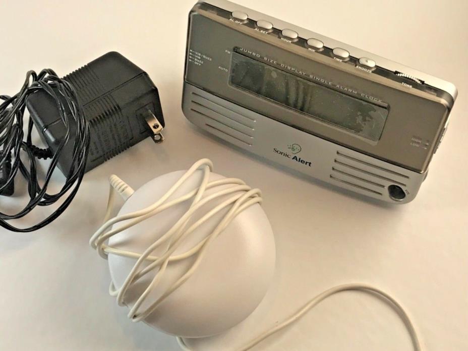 Sonic Boom Alarm Clock Very Loud Bed Shaker Vibrating Disc Hard of Hearing Deaf