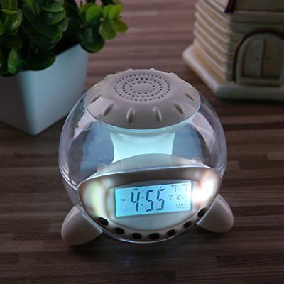 Alarm Clock Digital Wake Up Light With 6 Natural Sounds For Kids & Home Decor