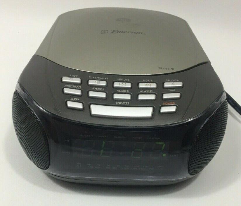 Emerson CKD9902 Dual Alarm LED Display Clock CD Digital Audio Player AM/FM Radio