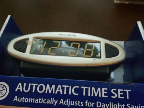 AcuRite 13027A Intelli-Time Digital Alarm Clock #H3M