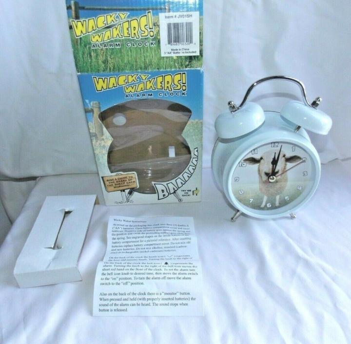 Mark Feldstein Wacky Wakers Sheep Alarm Clock NEW Farm Animal Theme Ewe Baaa
