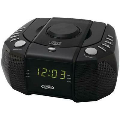 JENSEN JCR-310 Dual Alarm Clock AM-FM Stereo Radio with Top-Loading CD Player