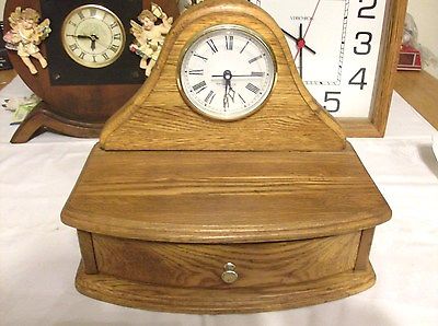 Desk/mantel Heritage  Clock Made Of Wood. ( Quartz.) Movement  No Box