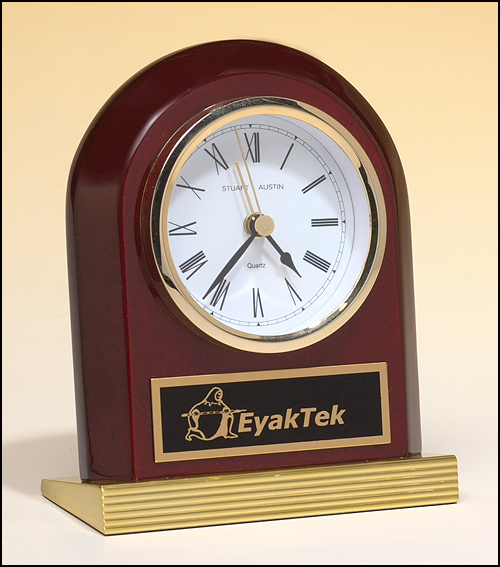 AWARD/GIFT DESK CLOCK ROSEWOOD PIANO FINISH 5