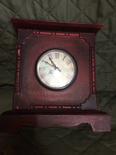 Wood Clock Cabinet Red 8