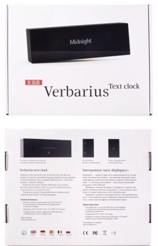 Verbarius Text Clock By Art Lebedev NIB