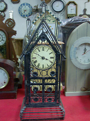 Metal Church Desk/Shelve/Mantel Clock  ( Quartz)  (New No Box)